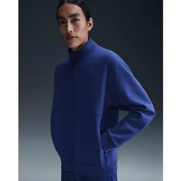 Nike Men's Dri-FIT 1/2-Zip Knit Pullover Top 24.7 ImpossiblySoft Royal Blue - Picture 2 of 10